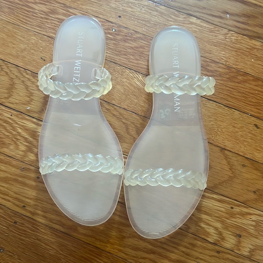 Stuart Weitzman Jelly Sandals Clear/ Nude